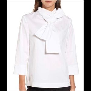 Halogen White Bow Blouse
